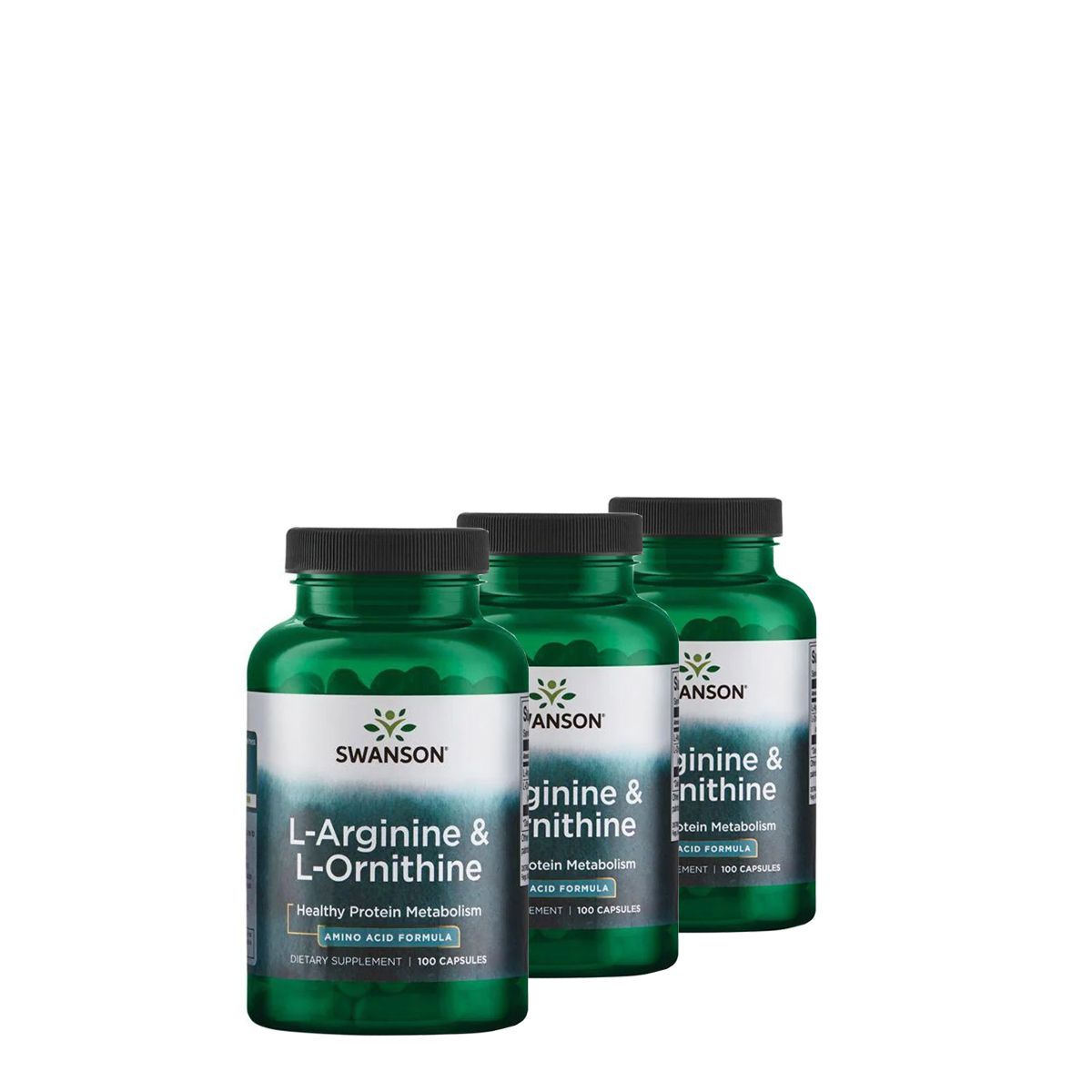 Arginin és ornitin, Swanson L-Arginine & L-Ornithine, 3x100 kapszula