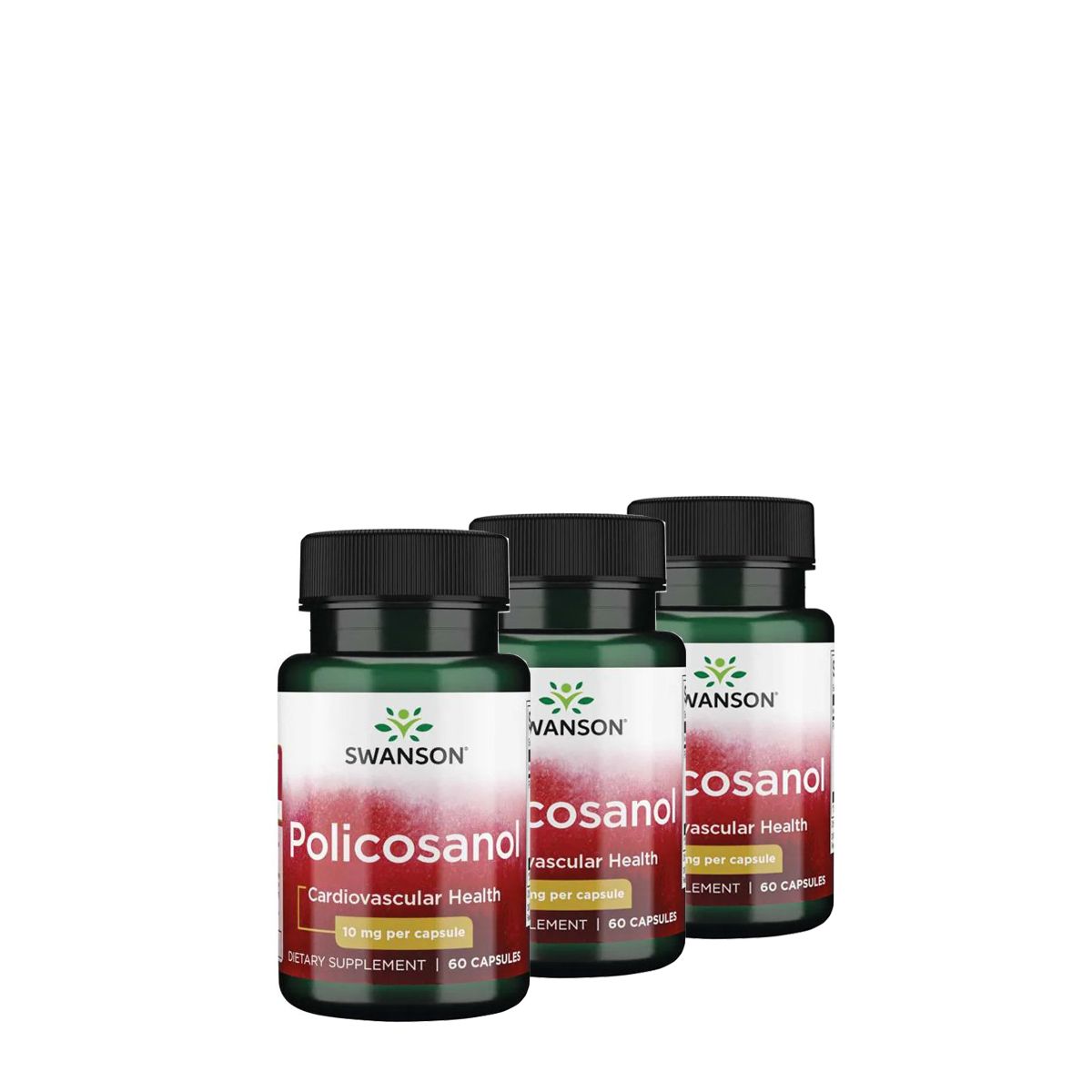 Polikozanol komplex 10 mg, Swanson Policosanol from BioCosanol, 3x60 kapszula