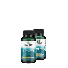 L-ornitin aminosav 500 mg, Swanson L-Ornithine, 2x60 kapszula