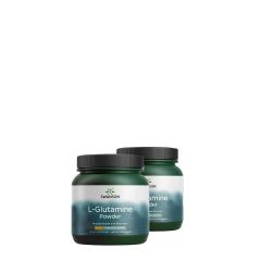 Glutamin aminosav por, Swanson Glutamine Powder, 2x340 g