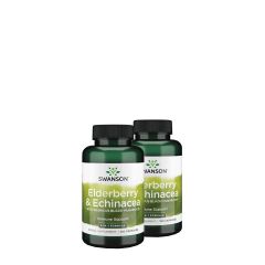 Immunerősítő komplex bodza kivonattal, Swanson Elderberry & Echinacea, 2x120 kapszula