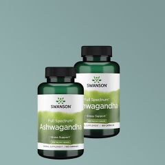Ashwagandha kivonat 450 mg, Swanson Full Spectrum Ashwagandha Extract, 2 x 100 kapszula