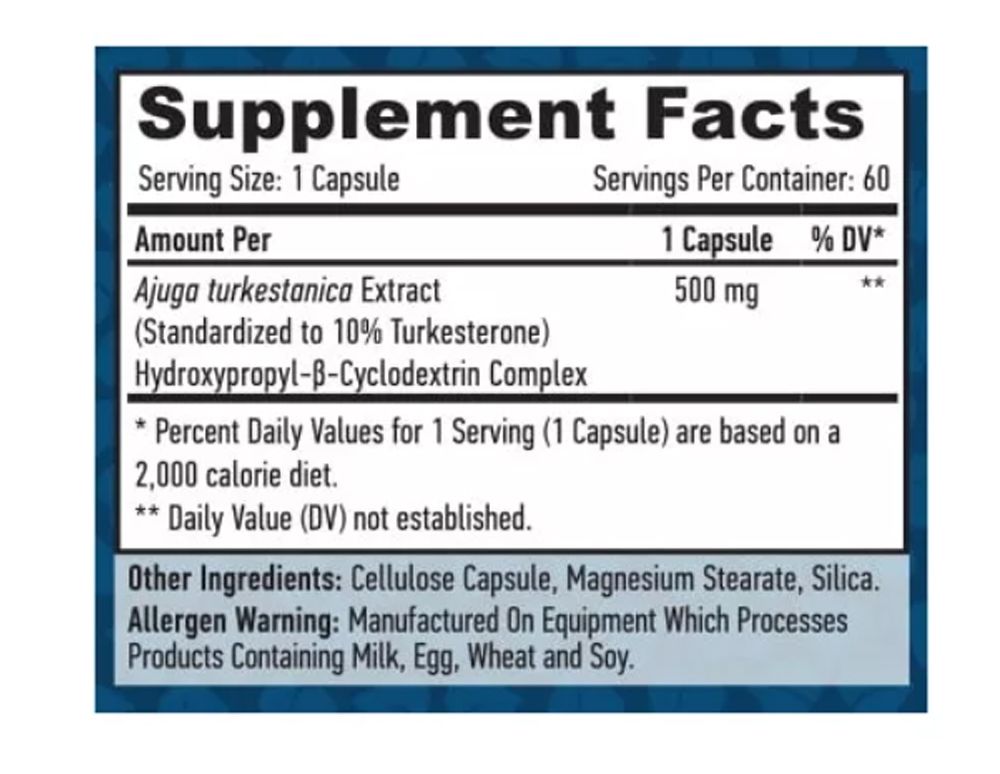 Turkeszteron 500 mg, Haya Labs Turkesterone, 60 kapszula