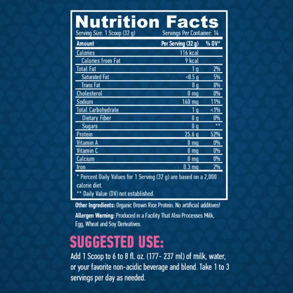 Rizsfehérje, Haya Labs All Natural Rice Protein, 454 g