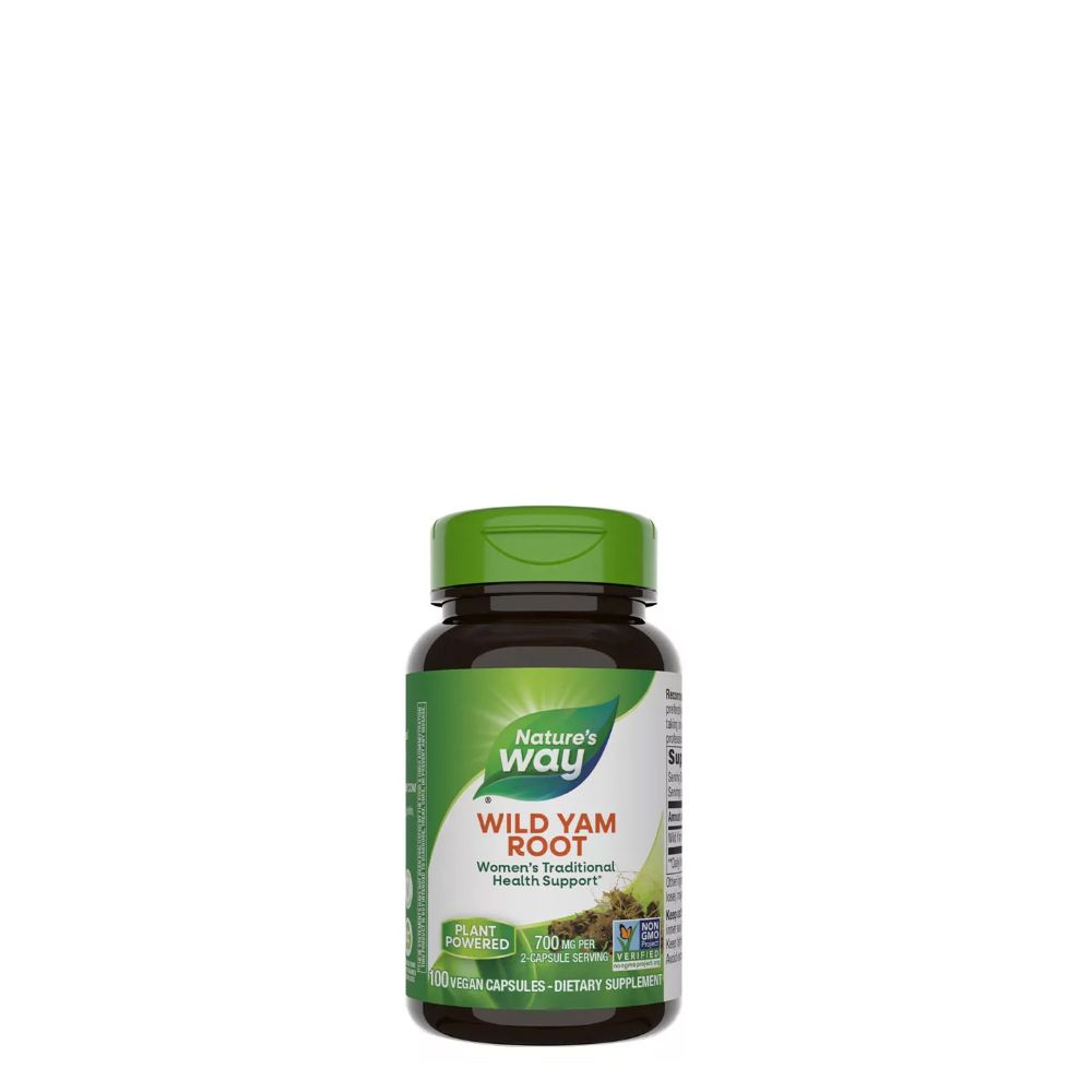 Wild Yam Root 700 mg, Natur's Way Wild Yam Root, 100 kapszula