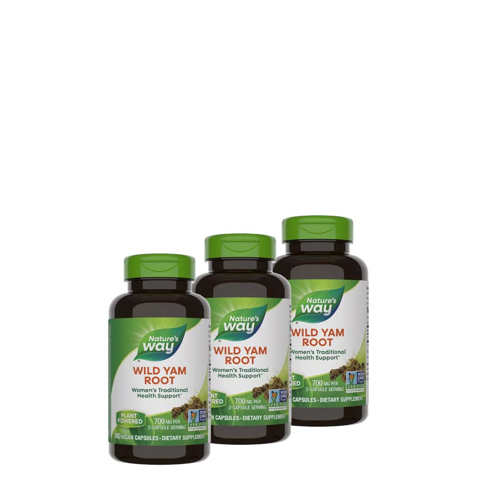 Wild Yam Root 700 mg, Natur's Way Wild Yam Root, 3x180 kapszula