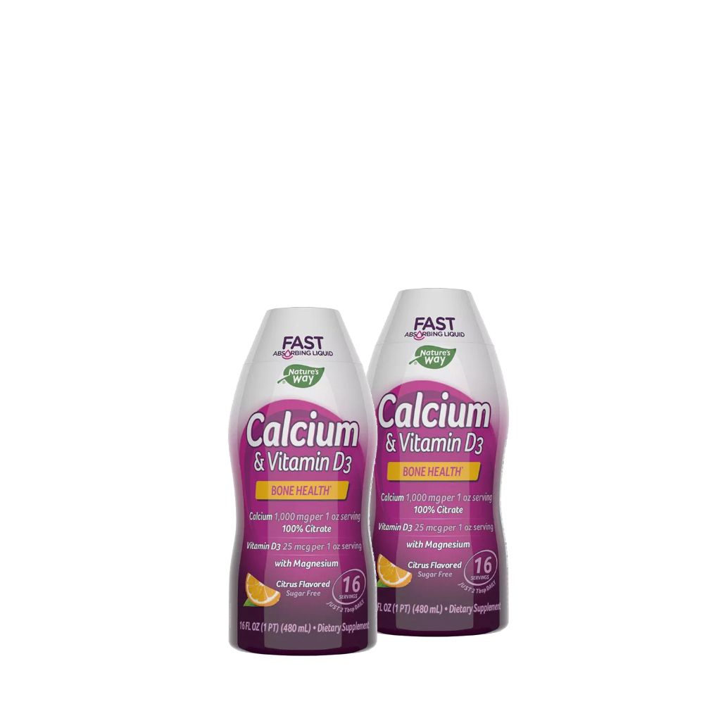 Calcium 1000mg + D3 25mcg, Nature's Way Calcium 1000mg + D3 25mcg, 2x480ml