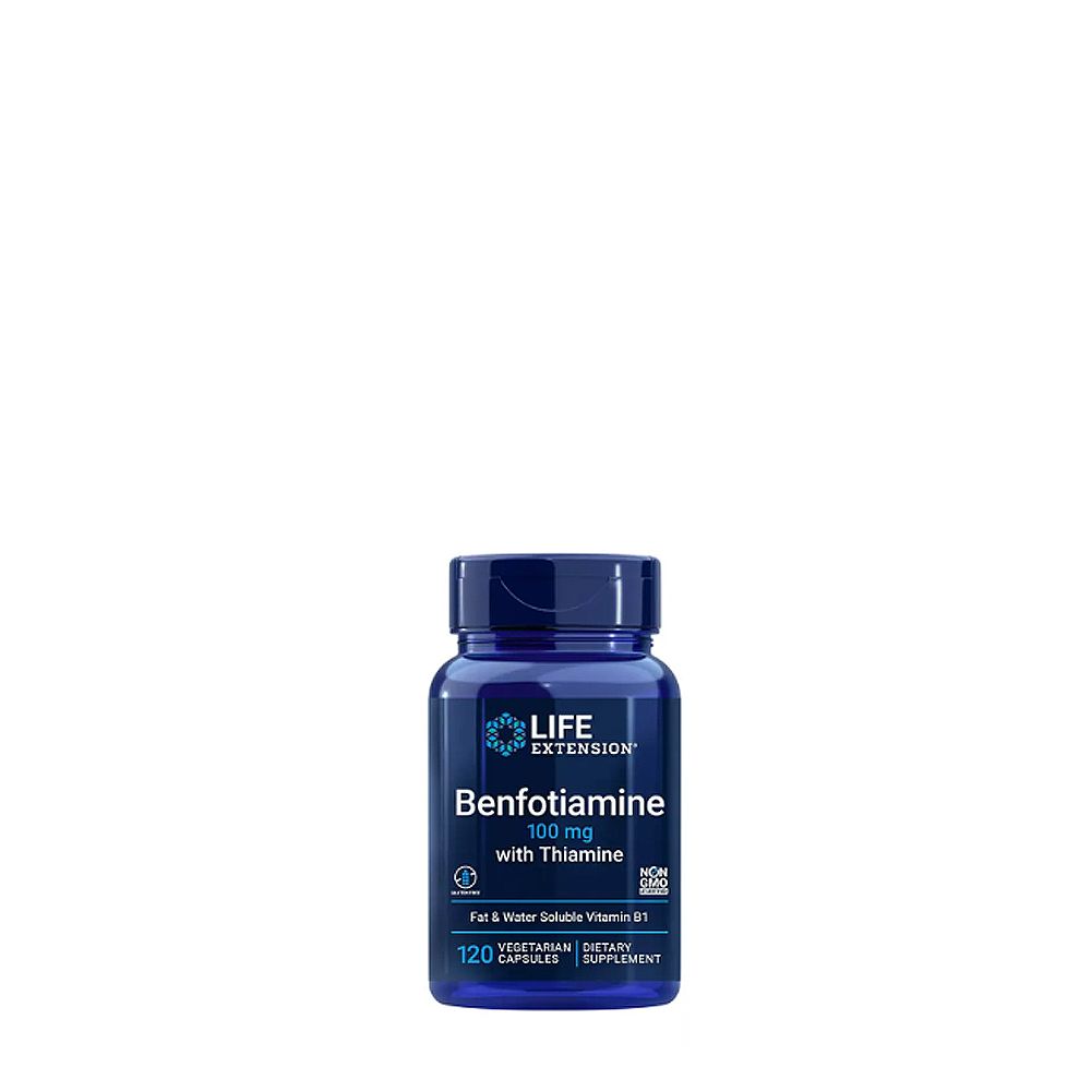 Benfotiamin Tiaminnal 100 mg,  Life Extension Benfotiamine With Thiamine , 120 kapszula