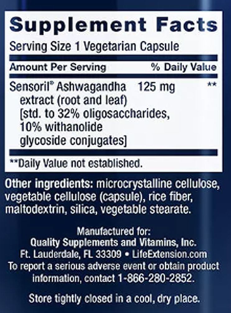 Optimalizált Ashwagandha, Life Extension Optimized Ashwagandha, 3x60 kapszula Optimalizált Ashwagandha, Life Extension Optimized Ashwagandha, 3x60 kapszula