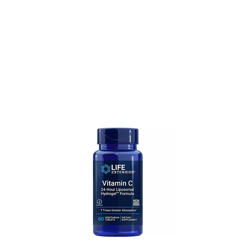 C-Vitamin 24 órás liposzómás Hydrogél. Life Extension C-Vitamin 24 hours liposomal Hydrogel Formula, 60 tabletta C-Vitamin 24 órás liposzómás Hydrogél. Life Extension C-Vitamin 24 hours liposomal Hydrogel Formula, 60 tabletta
