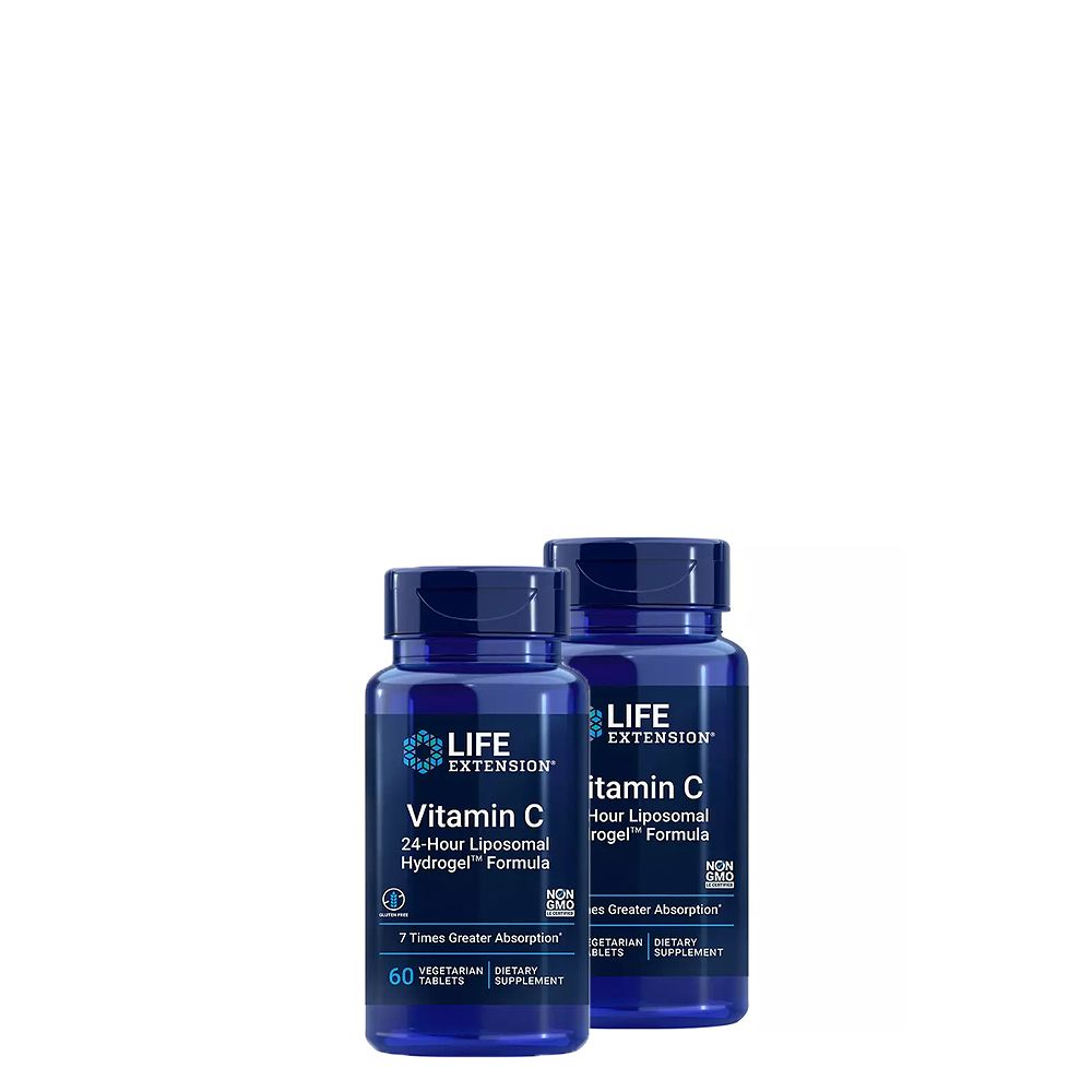 C-Vitamin 24 órás liposzómás Hydrogél. Life Extension C-Vitamin 24 hours liposomal Hydrogel Formula, 2x60 tabletta C-Vitamin 24 órás liposzómás Hydrogél. Life Extension C-Vitamin 24 hours liposomal Hydrogel Formula, 2x60 tabletta
