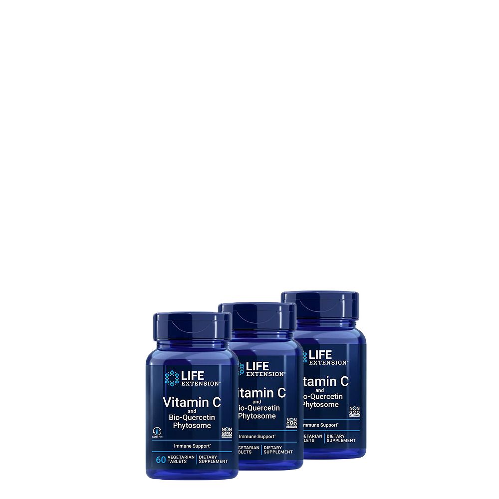 C-vitamin + bio kvercetin, Life Extension Vitamin C with Bio-Quercetin, 3x60 tabletta C-vitamin + bio kvercetin, Life Extension Vitamin C with Bio-Quercetin, 3x60 tabletta