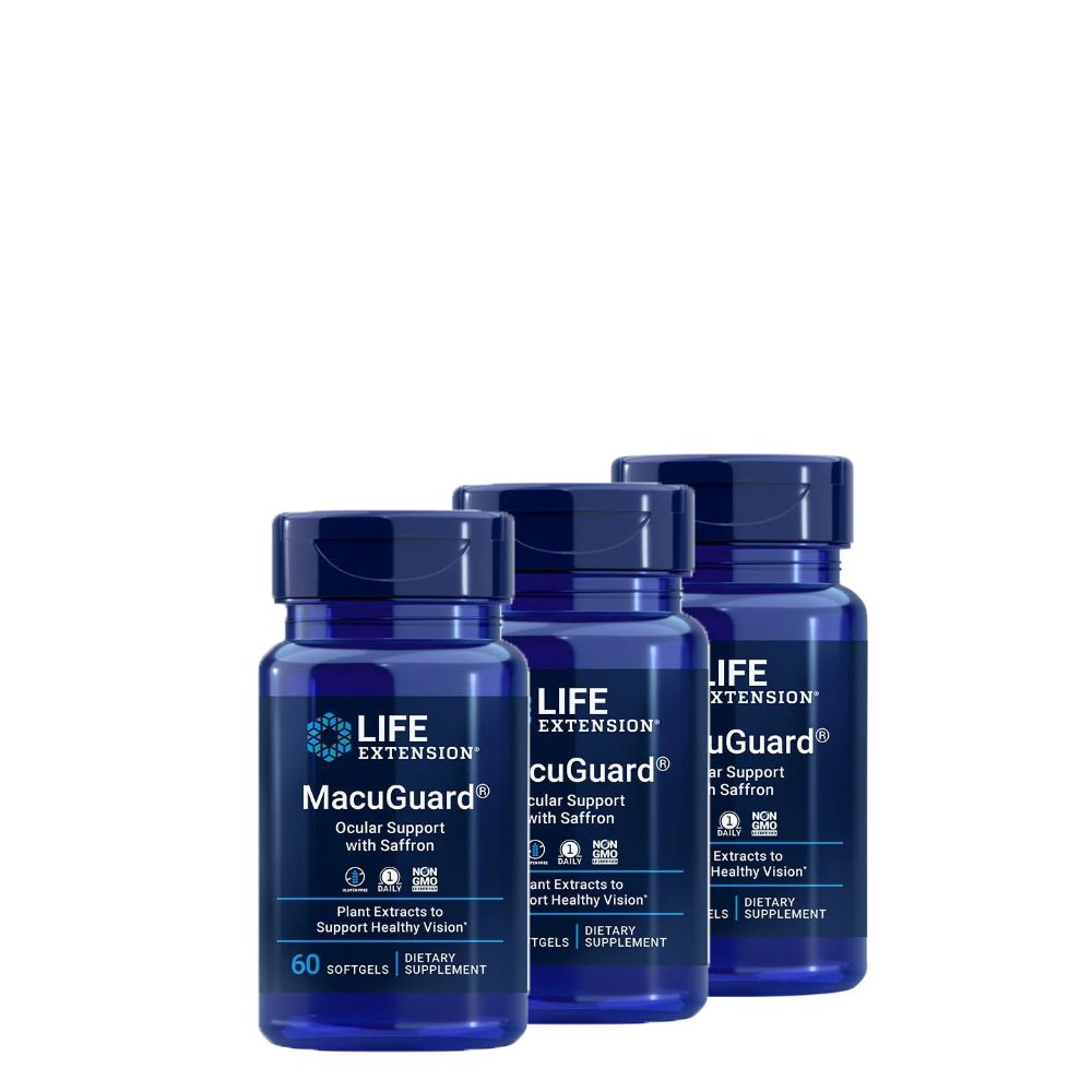 Szem Egészsége, Life Extension MacuGuard Ocular Support with Saffron, 3x60 lágykapszula Szem Egészsége, Life Extension MacuGuard Ocular Support with Saffron, 3x60 lágykapszula