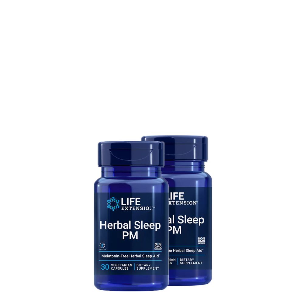 Alvást Támogató Növényi Kivonat, Life Extension Herbal Sleep PM, 2x30 kapszula