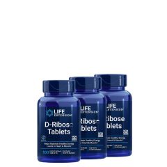 Sejt Energizáló és Szív Támogató, Life Extension D-Ribose, 3x100 tabletta