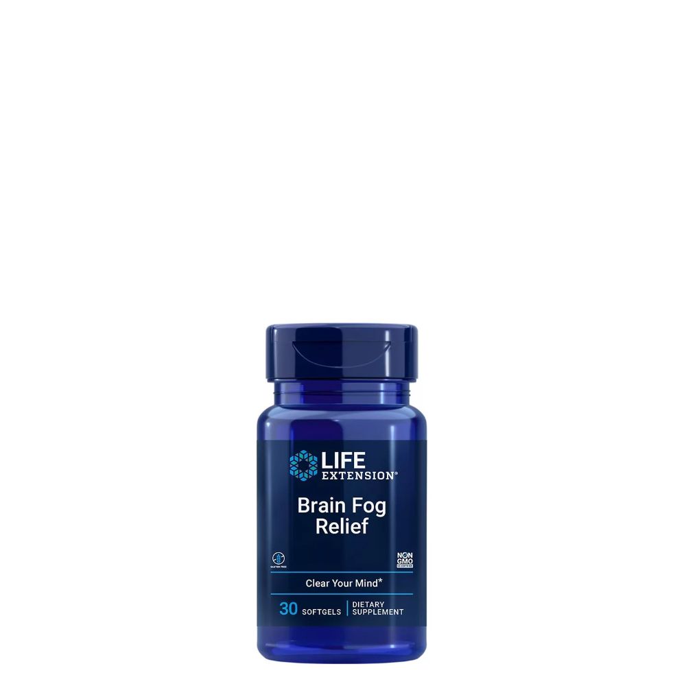 Mentális fókusz fokozó, Life Extension Brain Fog Relief, 30 lágykapszula Mentális fókusz fokozó, Life Extension Brain Fog Relief, 30 lágykapszula