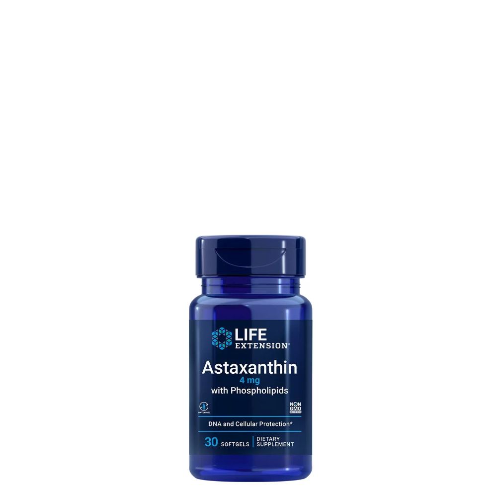 Astaxantin 4 mg, Life Extension Astaxanthin with Phospholipids, 30 lágykapszula Astaxantin 4 mg, Life Extension Astaxanthin with Phospholipids, 30 lágykapszula