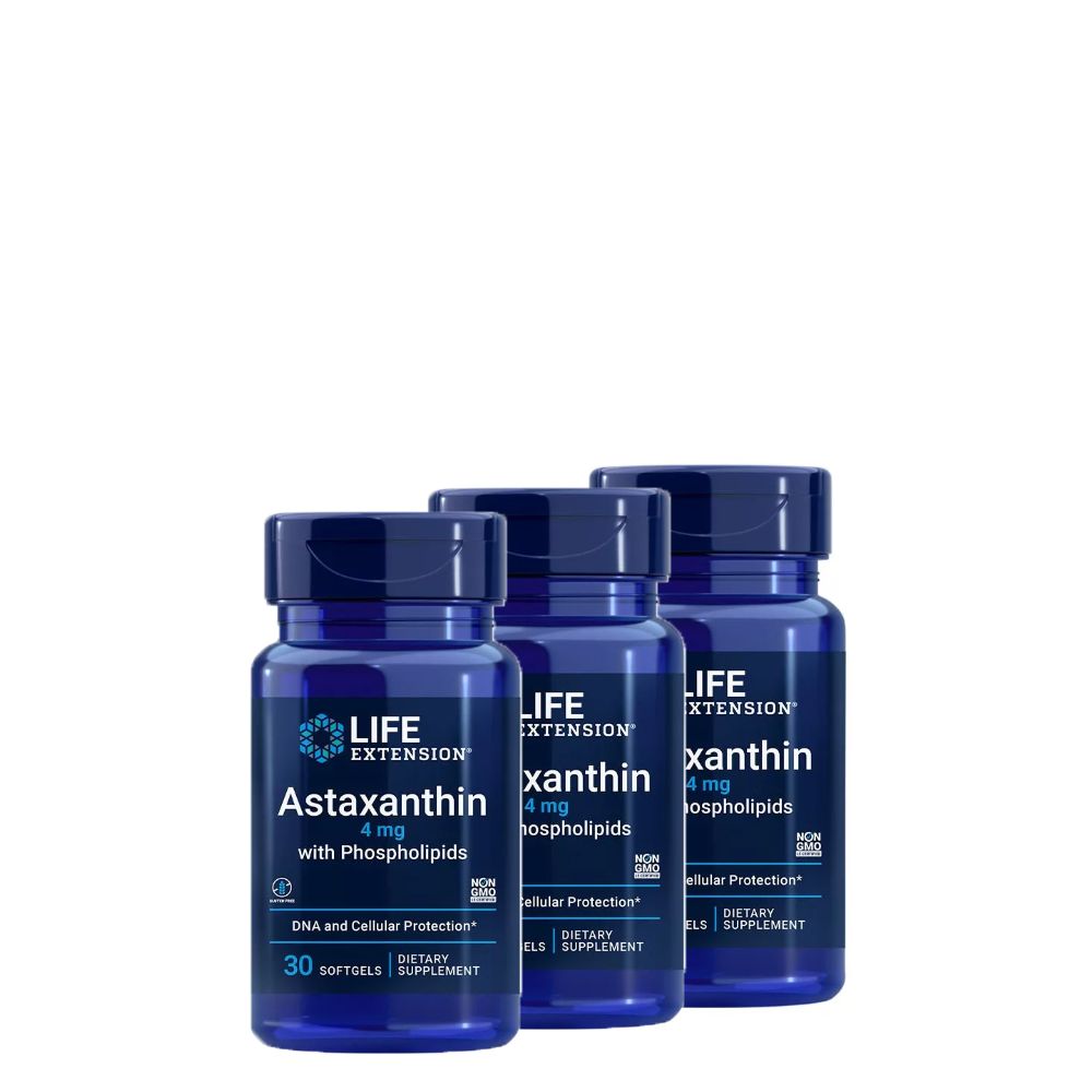 Astaxantin 4 mg, Life Extension Astaxanthin with Phospholipids, 3x30 lágykapszula Astaxantin 4 mg, Life Extension Astaxanthin with Phospholipids, 3x30 lágykapszula