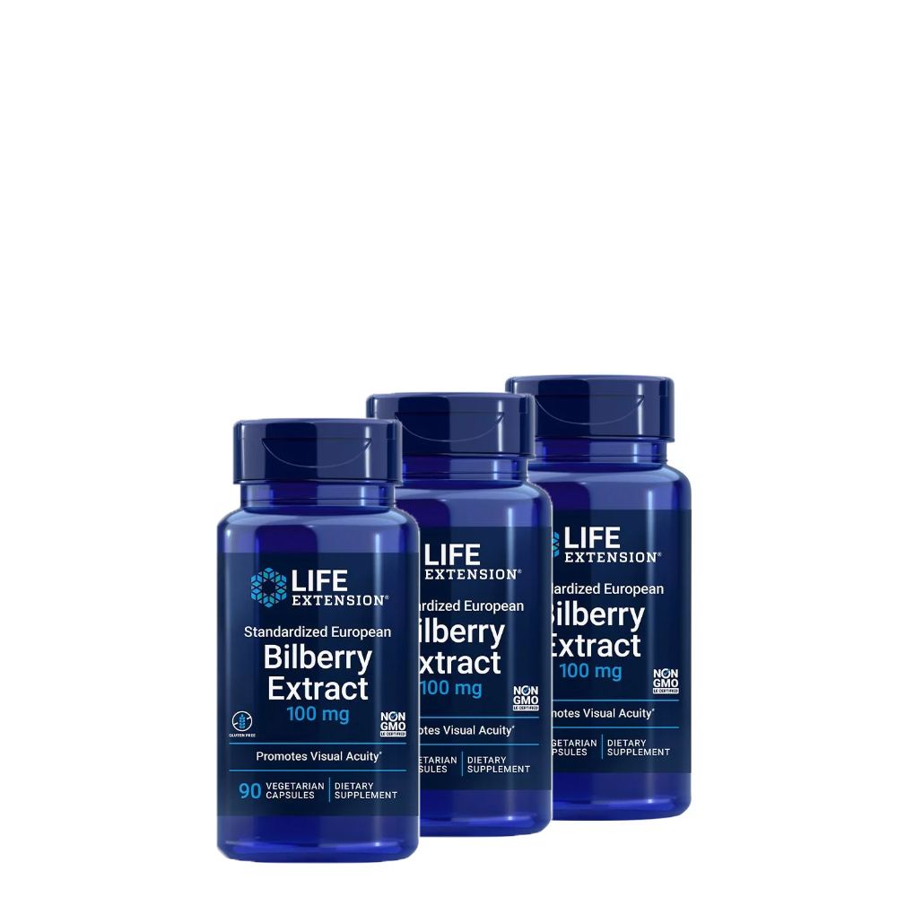 Fekete Áfonya kivonat, Life Extension Standardized European Bilberry Extract, 3x90 kapszul Fekete Áfonya kivonat, Life Extension Standardized European Bilberry Extract, 3x90 kapszul