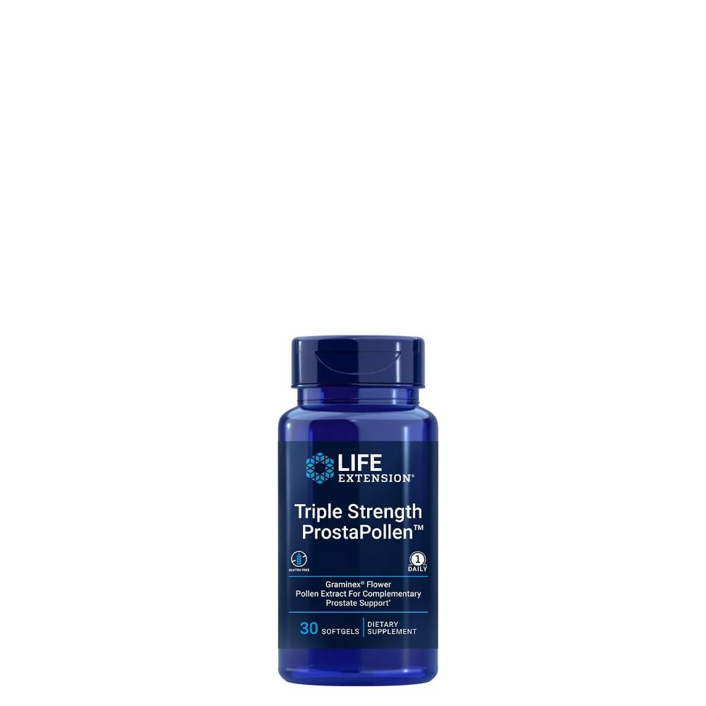 Prosztata egészsége, Life Extension Triple Strength ProstaPollen, 30 lágykapszula