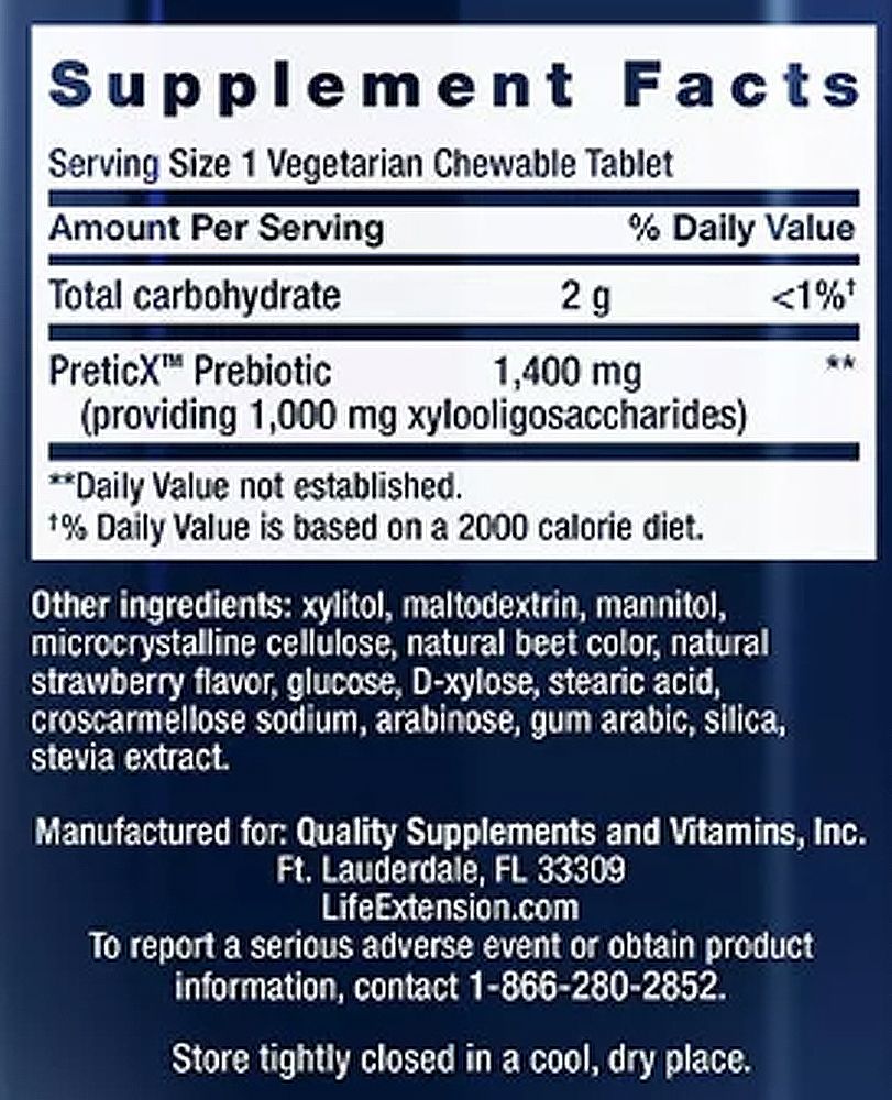 Eper ízű Probiotikum, Life Extension Florassist Prebiotic Chewable, 2x60 rágótabetta Eper ízű Probiotikum, Life Extension Florassist Prebiotic Chewable, 2x60 rágótabetta
