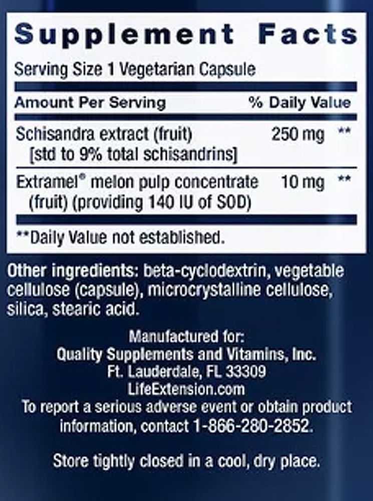 Máj egészsége, Life Extension Liver Efficiency Formula, 2x30 kapszula