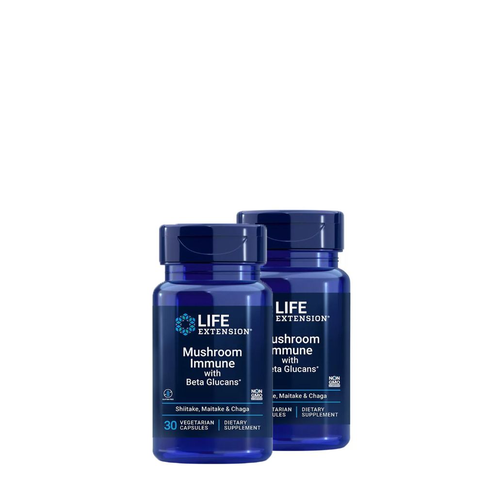 Immunerősítő Gombakeverék, Life Extension Mushroom Immune with Beta Glucans, 2x30 kapszula Immunerősítő Gombakeverék, Life Extension Mushroom Immune with Beta Glucans, 2x30 kapszula