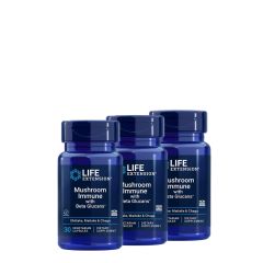 Immunerősítő Gombakeverék, Life Extension Mushroom Immune with Beta Glucans, 3x30 kapszula