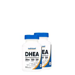 Öregedésgátló DHEA 25 mg, Nutricost DHEA, 2x120 kapszula