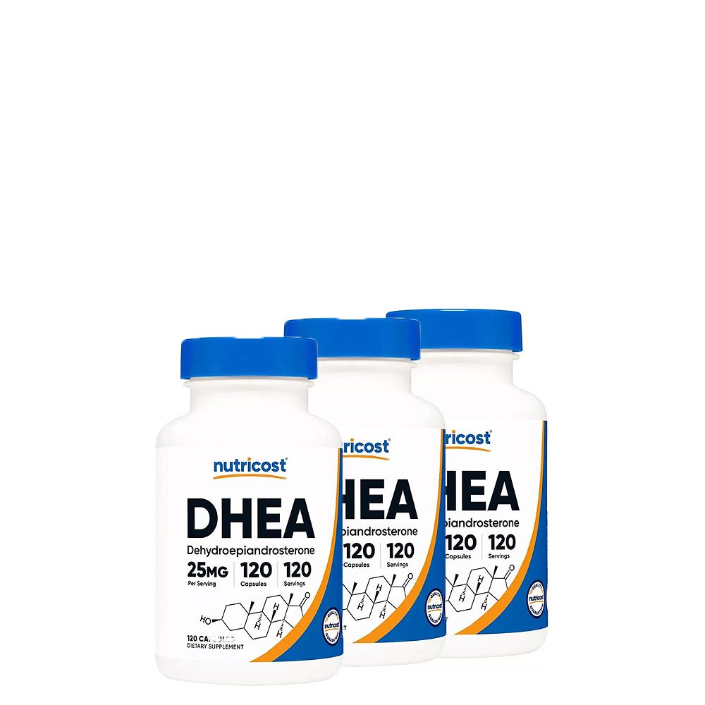Öregedésgátló DHEA 25 mg, Nutricost DHEA, 3x120 kapszula