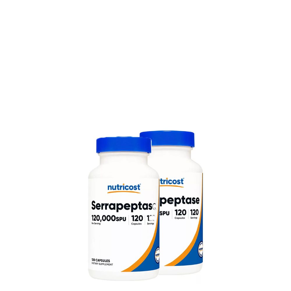Emésztőenzim, Nutricost Serrapeptase 120,000 SPU, 2x120 kapszula Emésztőenzim, Nutricost Serrapeptase 120,000 SPU, 2x120 kapszula