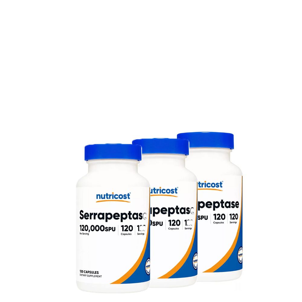 Emésztőenzim, Nutricost Serrapeptase 120,000 SPU, 3x120 kapszula Emésztőenzim, Nutricost Serrapeptase 120,000 SPU, 3x120 kapszula