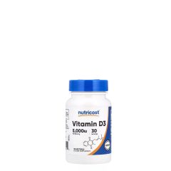 Vitamin D3 5.000 IU, Nutricost Vitamin D3 5.000 UI, 30 lágykapszula