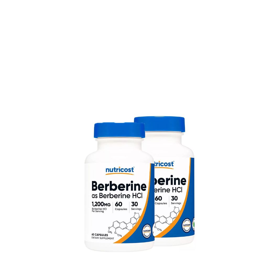 Berberine 1200 mg, Nutricost Berberine, 2x60 kapszula Berberine 1200 mg, Nutricost Berberine, 2x60 kapszula