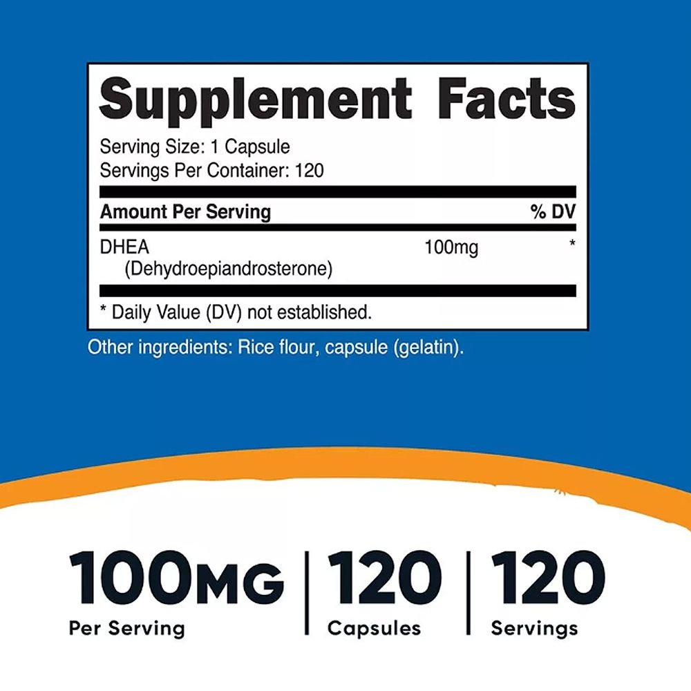 Öregedésgátló DHEA 100 mg, Nutricost DHEA, 3x120 kapszula Öregedésgátló DHEA 100 mg, Nutricost DHEA, 3x120 kapszula