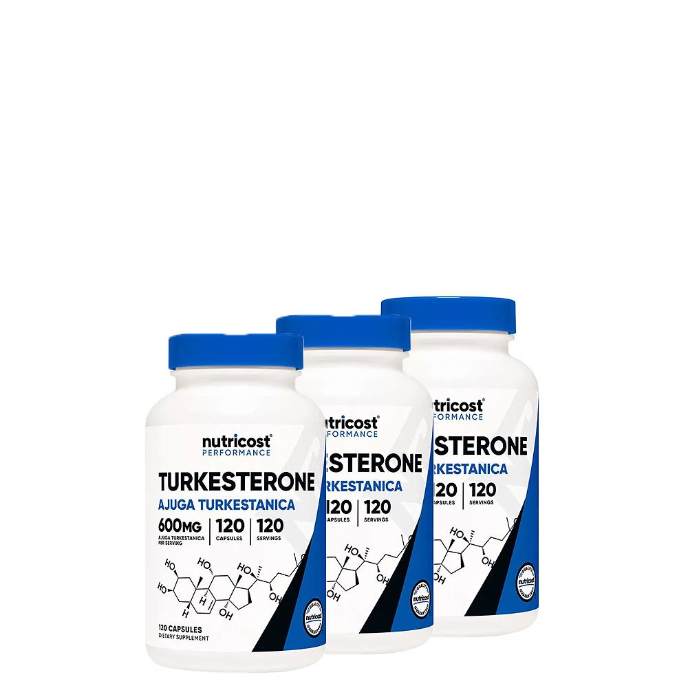 Turkeszteron 600 mg, Nutricost Turkesterone, 3x120 kapszula