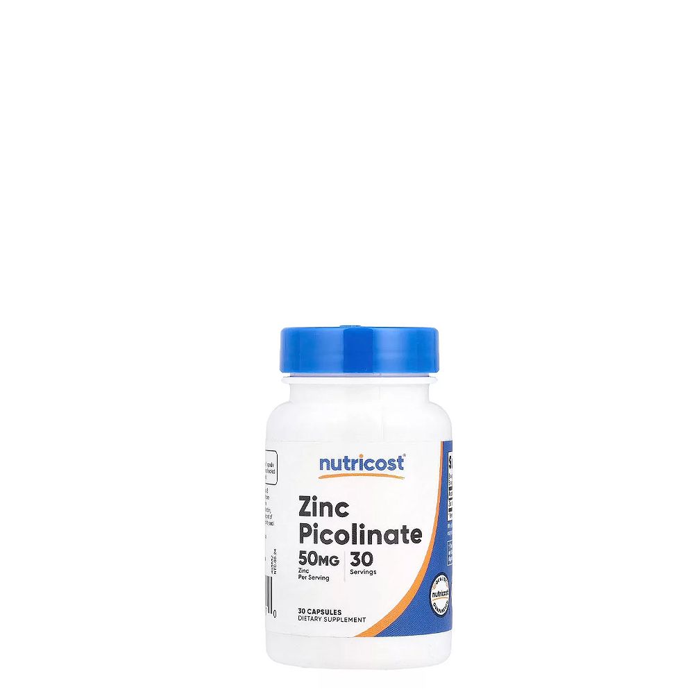 Cink Pikolinát 50 mg, Nutricost Zinc Picolinate, 30 kapszula Cink Pikolinát 50 mg, Nutricost Zinc Picolinate, 30 kapszula
