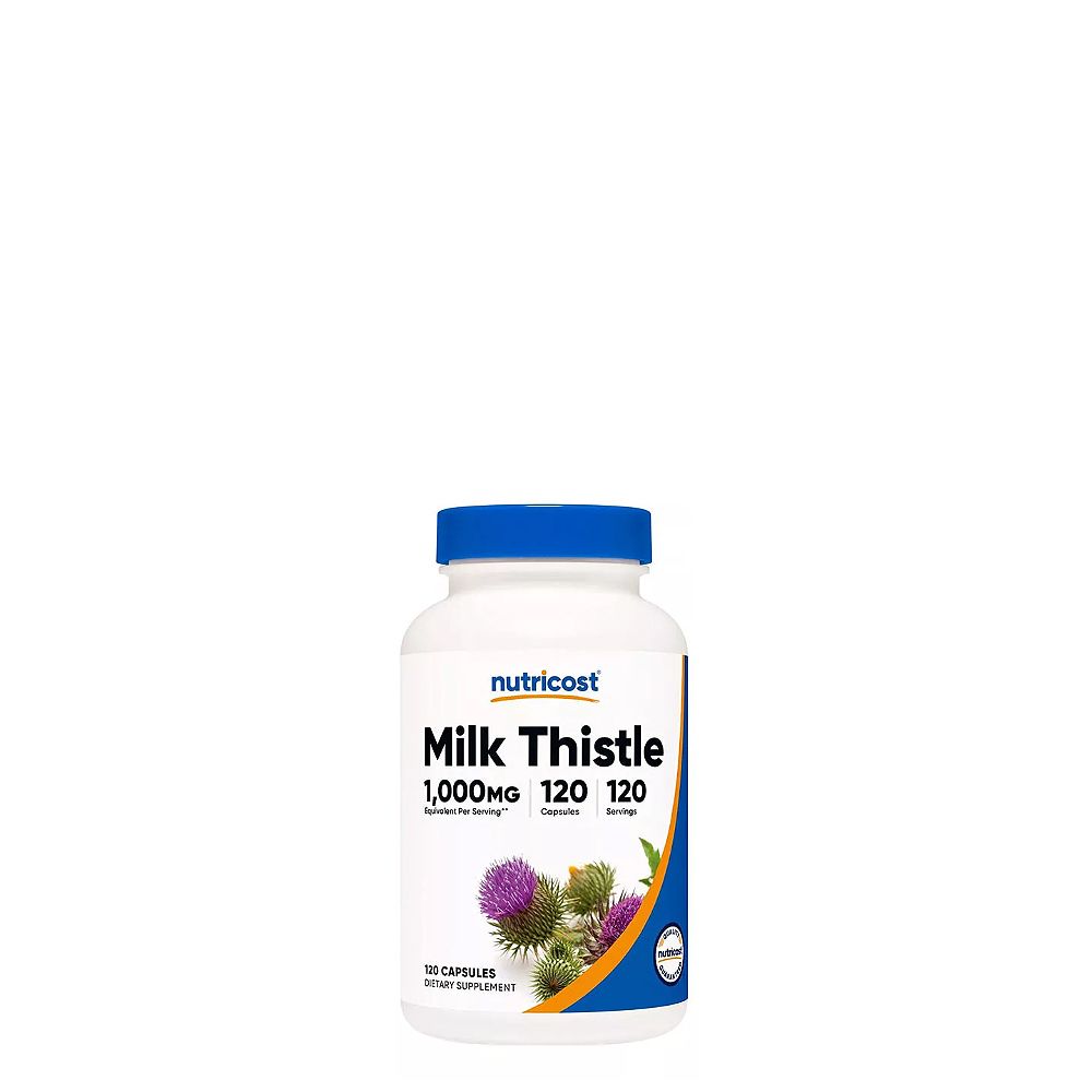 Máriatövis 1000 mg, Nutricost Milk Thistle, 120 kapszula Máriatövis 1000 mg, Nutricost Milk Thistle, 120 kapszula