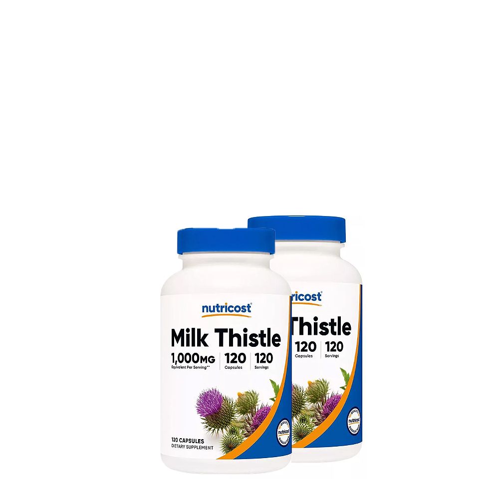 Máriatövis 1000 mg, Nutricost Milk Thistle, 2x120 kapszula Máriatövis 1000 mg, Nutricost Milk Thistle, 2x120 kapszula