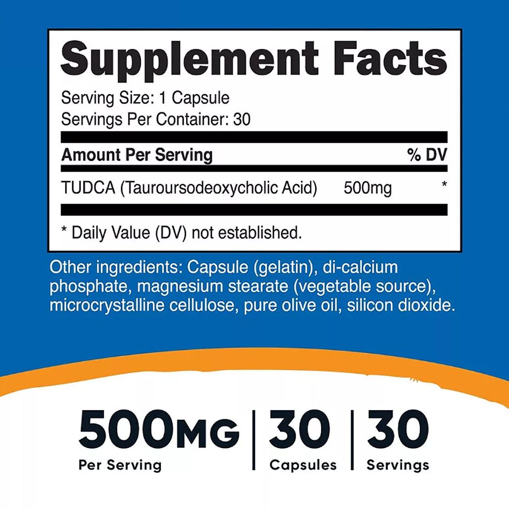 Máj Egészsésge, Nutricost Tudca 500 mg, 2x30 kapszula Máj Egészsésge, Nutricost Tudca 500 mg, 2x30 kapszula