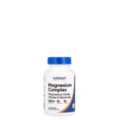 Magnézium Komplex 500 mg, Nutricost Magnesium Complex, 30 kapszula