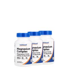 Magnézium Komplex 500 mg, Nutricost Magnesium Complex, 3x30 kapszula