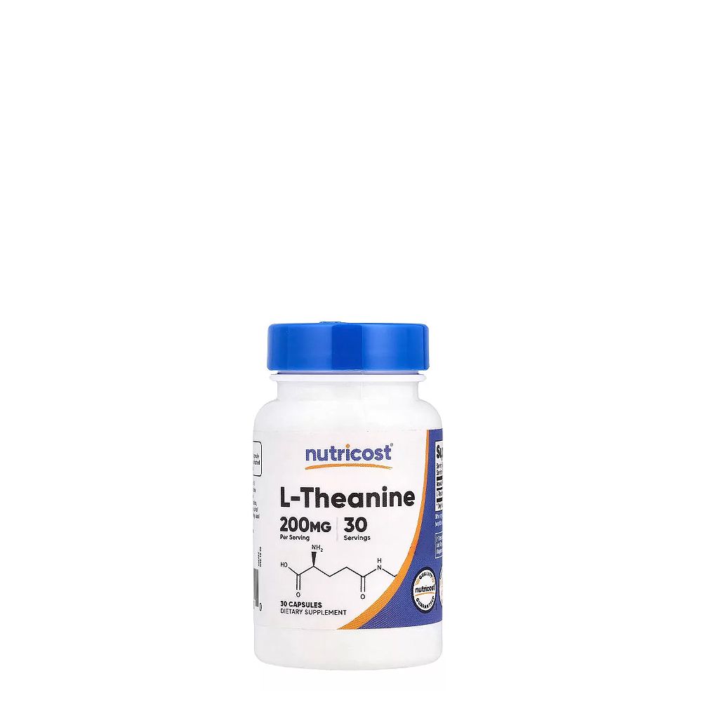 L-teanin aminosav 200 mg, Nutricost L-Theanine, 30 kapszula L-teanin aminosav 200 mg, Nutricost L-Theanine, 30 kapszula