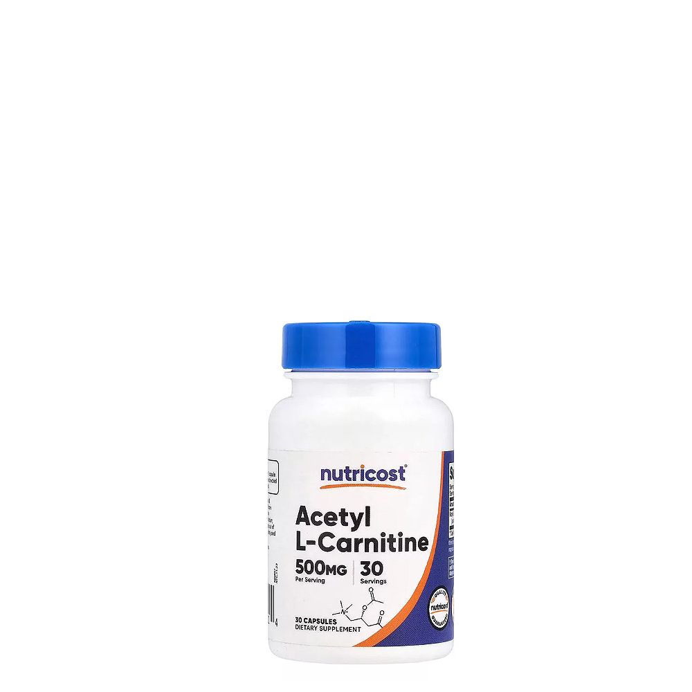 Acetil-l-karnitin 500 mg, Nutricost Acetyl L-Carnitine, 30 kapszula Acetil-l-karnitin 500 mg, Nutricost Acetyl L-Carnitine, 30 kapszula