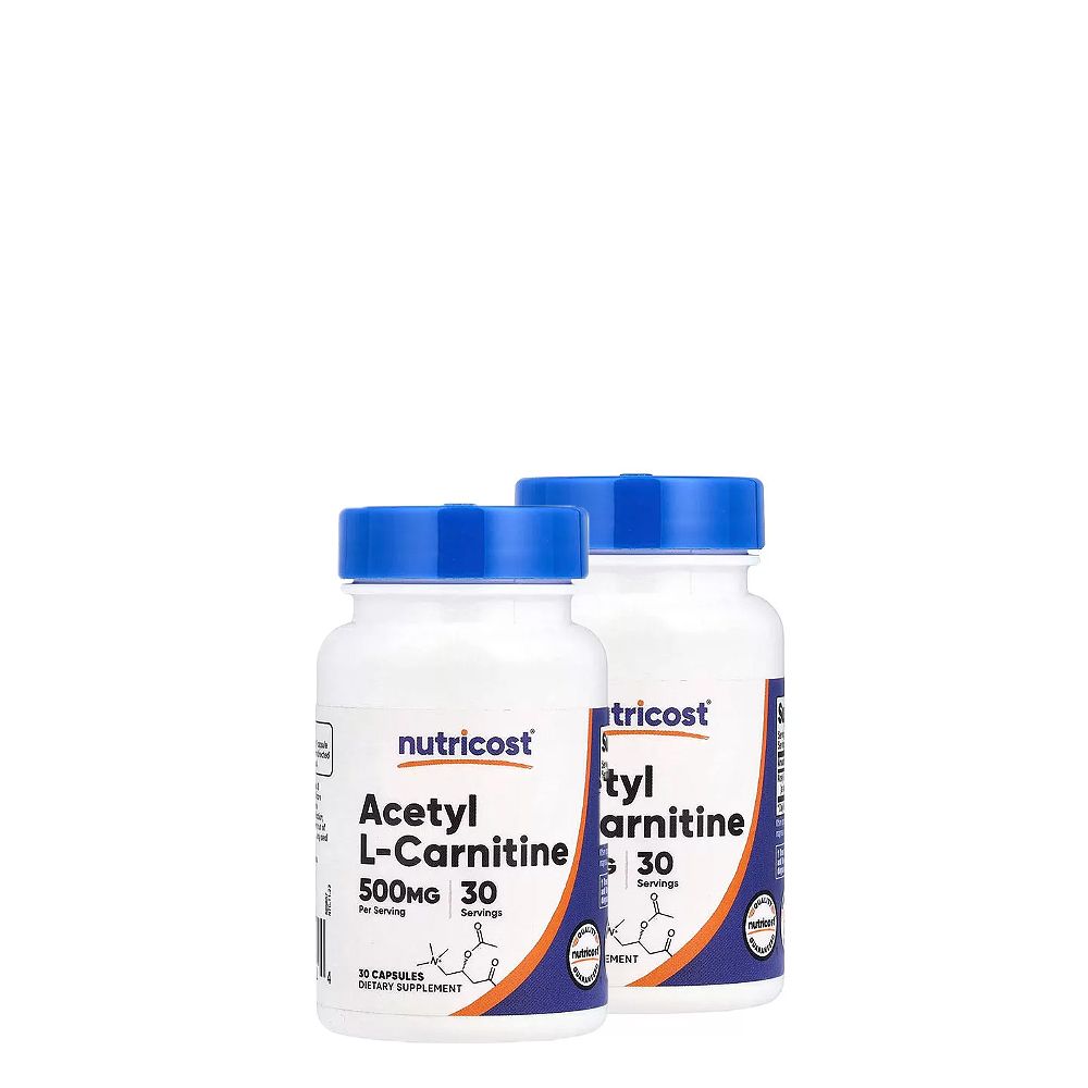 Acetil-l-karnitin 500 mg, Nutricost Acetyl L-Carnitine, 2x30 kapszula Acetil-l-karnitin 500 mg, Nutricost Acetyl L-Carnitine, 2x30 kapszula