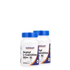 Acetil-l-karnitin 500 mg, Nutricost Acetyl L-Carnitine, 2x30 kapszula