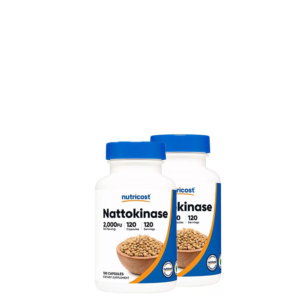 Nattokináz 2.000 FU, Nutricost Nattokinase, 2x120 kapszula Nattokináz 2.000 FU, Nutricost Nattokinase, 2x120 kapszula