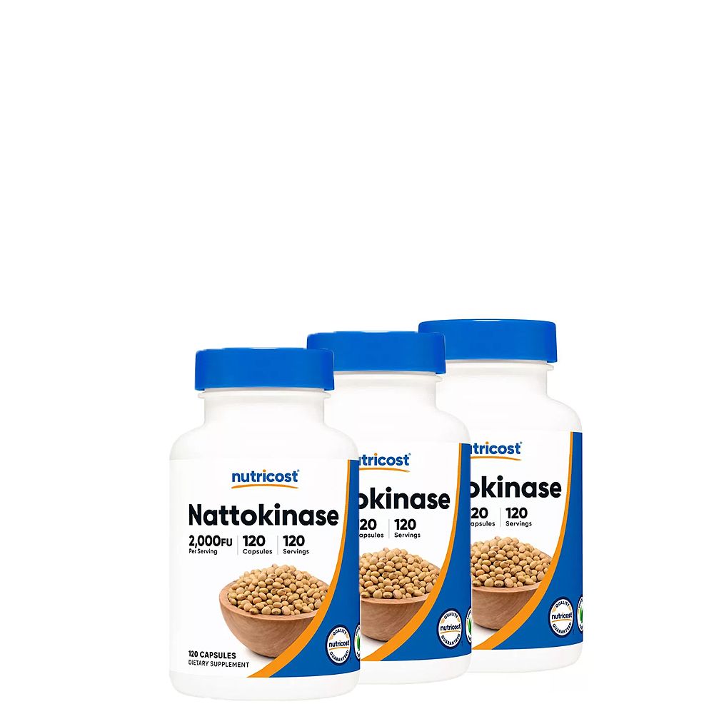 Nattokináz 2.000 FU, Nutricost Nattokinase, 3x120 kapszula Nattokináz 2.000 FU, Nutricost Nattokinase, 3x120 kapszula