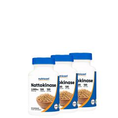 Nattokináz 2.000 FU, Nutricost Nattokinase, 3x120 kapszula