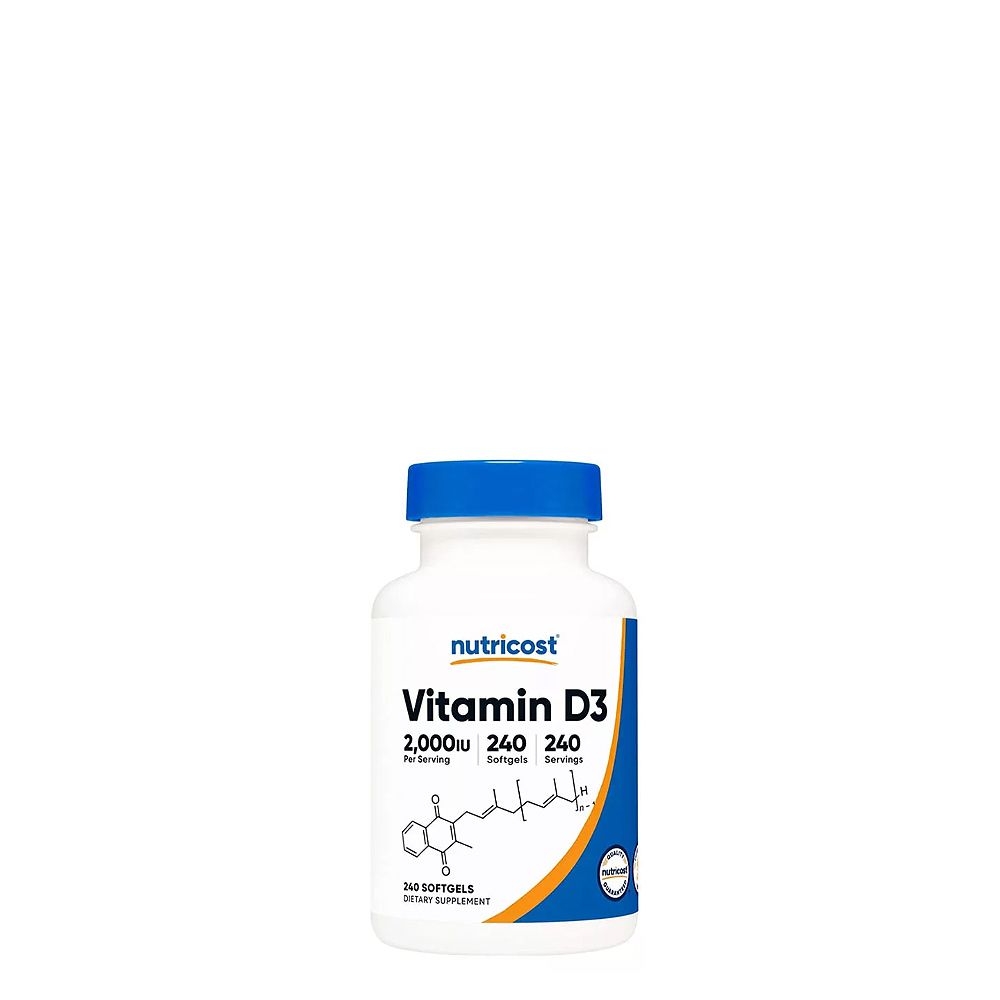 Vitamin D-3 2000 IU, Nutricost Vitamin D3, 240 lágykapszula Vitamin D-3 2000 IU, Nutricost Vitamin D3, 240 lágykapszula